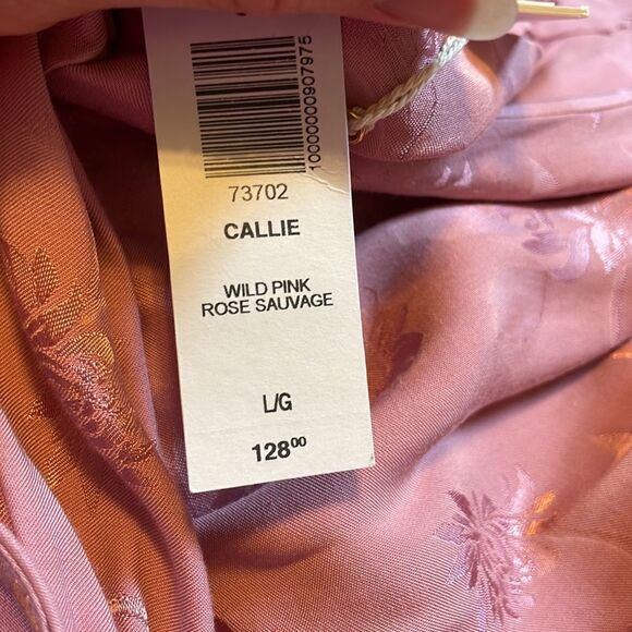 Wilfred Callie Wrap Mini Dress Long Sleeve Pink L - Picture 7 of 8